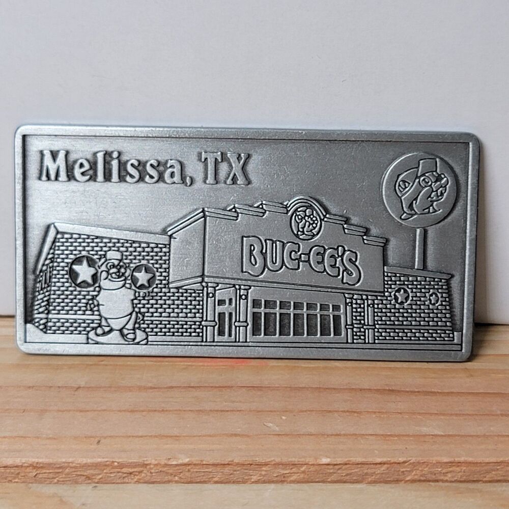 Buc-ee's Pewter Magnet "Melissa, TX" - NEW